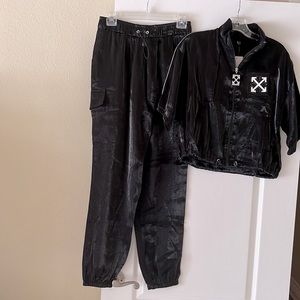 🆕 Women’s two pice Logo Tape Full Zip Sweatshirt / Sweatpants